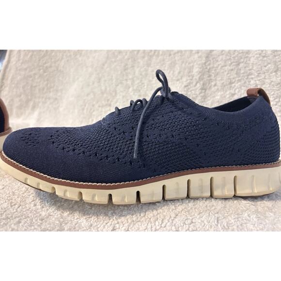 Cole Haan Zerogrand Stitchlite Oxford Navy Knit Casual Shoes Mens Wingtip Sz 11 main image 7